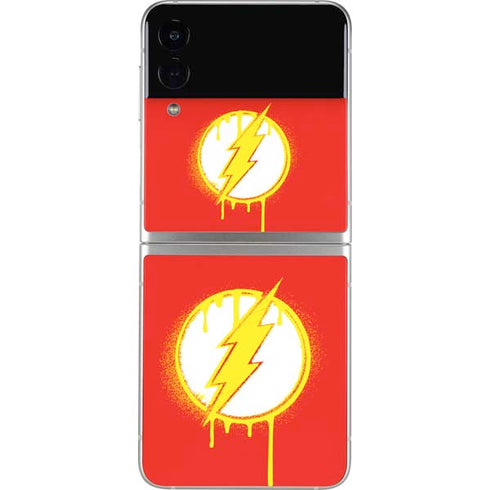 DC Comics The Flash Emblem Drip Galaxy Z Flip3 5G Skin